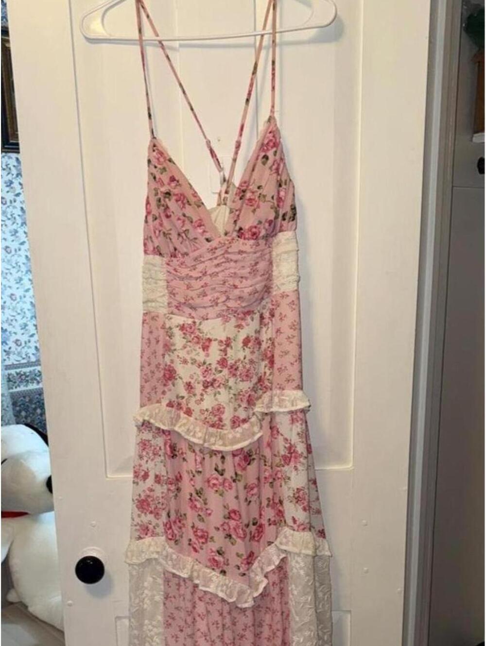 Altar'd State Women's Pink and Multi Dress
